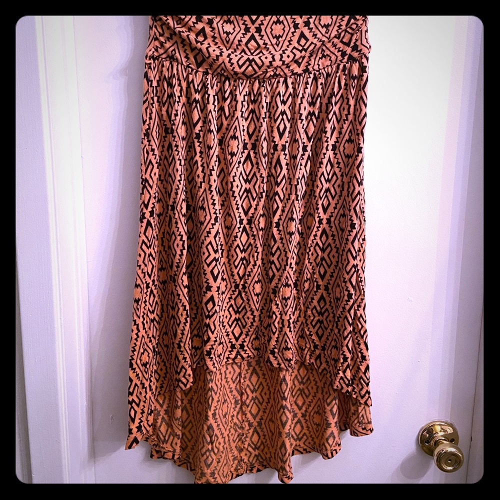 Strapless Geo Pattern Dress